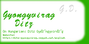 gyongyvirag ditz business card